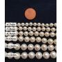 Pearl Romance II Round Pearl II White Pearl Necklace Bracelet & Earrings Set for Women 3 Piece Set Strand Stud Earring Pearl Jewelry Christmas Genuine Cultured Freshwater (16, 6.0-6.5mm)