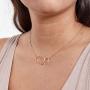 Daughter Necklace: Gift for Daughter, Daughter Jewelry, Mother Daughter Gifts, 2 Interlocking Circles (gold-plated-brass, NA)