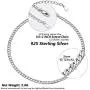Silvora Sterling Silver Anklet for Women/Men, Minimalist Durable Cuban Link/Figaro Chain Foot Bracelet Anklets for Beach Party - Send with Gift Box Silvora Sterling Silver Anklet for Women/Men, Minimalist Durable Cuban Link/Figaro Chain Foot Bracelet Anklets for Beach Party - Send with Gift Box