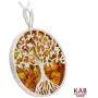 Cognac Baltic Amber Sterling Silver 925 Beauty Pendant Big Tree. KAB-274 Cognac Baltic Amber Sterling Silver 925 Beauty Pendant Big Tree. KAB-274