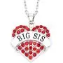 O.RIYA Alloy Big Sister Necklace Heart Necklaces, Gift for Sisters Kids BFF Girls Ideas