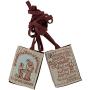 VILLAGE GIFT IMPORTERS Traditional Simple Brown Scapulars | 100% Wool | 3 Styles | Brown Straps White Straps or with Medals | Italian Made | Christian Jewelry