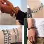 PROSTEEL 3mm-12mm Stainless Steel Cuban Chain for Men Women, Bracelet:7.5''/8.26'', Necklace: 14''-30'', Black/18K Gold Plated, Come Gift Box