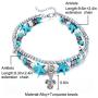 FINETOO Starfish Multilayer Charm Anklet Beads Sea Handmade Boho Anklet Foot Jewelry for Women