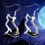 UJIMS Wolf Lover Gift Wolf Drop Dangle Earrings with Cubic Zirconial Charm Birthday Day Jewelry for Girlfriend Wife