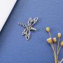 MANBU Sterling Silver Dragonfly Earrings Necklace - Celtic Jewelry Gifts for Women Dragonfly Lovers