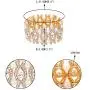 EVER FAITH Womens Bridal Eye Shaped Elastic Stretch Bracelet Clear Crystal Cream Simulated Pearl EVER FAITH Womens Bridal Eye Shaped Elastic Stretch Bracelet Clear Crystal Cream Simulated Pearl