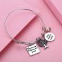 Udobuy Teacher Bangle Bracelet-Teacher Gift, Show Your Teacher Appreciation Thank You Gifts for Teachers