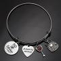 LParkin Fifty and Fabulous 50th Birthday Gift for Women Jewelry Fifty Birthday Bangle Bracelet Amazing Women
