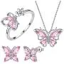 Aurora Tears Butterfly Jewelry Women 925 Sterling Silver Butterflies Necklace/Earrings/Rings Wedding Gift Aurora Tears Butterfly Jewelry Women 925 Sterling Silver Butterflies Necklace/Earrings/Rings Wedding Gift
