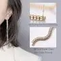 MLENS 18K Gold Plated Zirconia Long Drop Earrings Strand Dangle Earring Jewelry Gifts