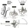 RechicGu Octopus Jewelry Set Sea Creature Kraken Tentacle Necklace Earrings Bangle Anklet Bracelet Nature Pack Fisherman Fish Gift