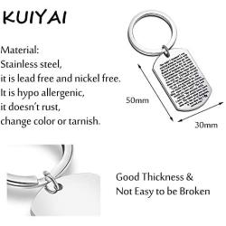 KUIYAI Footprints in The Sand Prayer Keychain Beautiful Poems Quote Christian Gift When You Saw Only One Set of Footprints It was Then That I Carried You