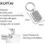 KUIYAI Footprints in The Sand Prayer Keychain Beautiful Poems Quote Christian Gift When You Saw Only One Set of Footprints It was Then That I Carried You