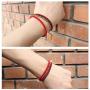MENGLINA Men Women Chinese Lucky Red String Bracelet Tibetan Buddhist Prayer Handmade Yoga Prayer Rope Mala Bracelet Adjustable Size