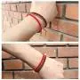 MENGLINA Men Women Chinese Lucky Red String Bracelet Tibetan Buddhist Prayer Handmade Yoga Prayer Rope Mala Bracelet Adjustable Size