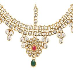 Efulgenz Indian Bollywood Vintage Mang Tikka Crystal Pearl Head Chain Bridal Wedding Jewelry Hair Accessories