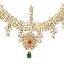 Efulgenz Indian Bollywood Vintage Mang Tikka Crystal Pearl Head Chain Bridal Wedding Jewelry Hair Accessories