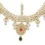 Efulgenz Indian Bollywood Vintage Mang Tikka Crystal Pearl Head Chain Bridal Wedding Jewelry Hair Accessories