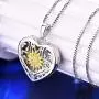 YL Heart Locket Picture Necklace 925 Sterling Silver Personalized Filigree Angel Wings Photo Lockets Pendant Jewelry