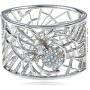 Alilang Womens Silvery Tone Clear Crystal Rhinestones Spider Web Bangle Bracelet