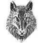 HZMAN Mens Gothic Stainless Steel Vintage Wolf Head Biker Ring