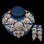 LAN PALACE 2019 Big Flower Necklace and Earrings for Party and Wedding Jewelry Sets