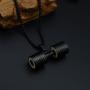 Titanium Steel Three Colors Dumbbell Pendant Necklace Stainless Steel Male Fashion Fitness Barbell Jewelry