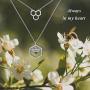 Bee Necklace for Women 925 Sterling Silver Honeycomb Bee Double Layered Choker Necklaces Jewelry Bumble Bee Gifts