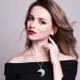 Hicarer 5 Pieces Tree Life Crescent Moon Necklace Copper Wire Wrap Natural Gemstones Healing Crystal Pendant Necklace Natural Gemstone Quartz Jewelry for Women Girls