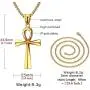 HUANIAN Mens Stainless Steel Coptic Anka Cross Religious Pendant Necklace, 24'' Curb Chain HUANIAN Mens Stainless Steel Coptic Anka Cross Religious Pendant Necklace, 24'' Curb Chain