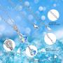 Aurora Borealis Jewelry for Women Girls,Sterling Silver Necklaces Earrings Crystal from Swarovski,Mothers Day Gift for Her