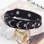 Victray Punk Choker Necklaces Black Leather Circle Necklace Chain Fashion Jewelry Accessories for Women and Girls Victray Punk Choker Necklaces Black Leather Circle Necklace Chain Fashion Jewelry Accessories for Women and Girls