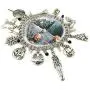 Nightmare Before Christmas 9 Themed Charms Silvertone Metal Charm Bracelet