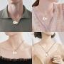 YADOCA Initial Disc Necklace for Women Rose Gold Opal Pendant Necklace Best Friend Personalized Alphabet Letter Necklace Jewelry Gift