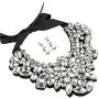 Holylove Statement Choker Necklace Earrings for Women, Costume Chunky Jewelry 1 Set Holylove Statement Choker Necklace Earrings for Women, Costume Chunky Jewelry 1 Set