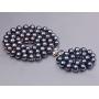 JYX Pearl Necklace Bracelet Set AAA Elegant 8-9mm Round Black Freshwater Cultured Pearl Necklace Bracelet Set for Women