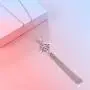 S925 Sterling Silver Long Chain Necklace for Women Statement Pendant Fringe Sweater Necklaces