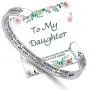 NEWNOVE Inspirational Gifts for Women Straighten Your Crown Bracelet Valentines Day Birthday Gifts for Daughter Mom Granddaughter Niece