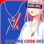 Anime DARLING in the FRANXX Code：002 Zero Two Jewelry Necklace Creative Gift