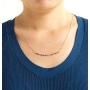 Morse Code Necklace Sterling Silver Beads on Silk Cord Inspirational Birthday Gift for Women Girls