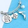 HN HNHB Retirement Gift No One Can Ever Fill Your Shoes Charm Bangle Bracelet Enjoy Retirement Jewelry Gift for Coworker, Teacher, Friends
