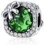 Birthstone Charm for Charms Bracelet 925 Sterling Silver Bowknot Birthday Crystal Charms for Bracelet and Necklace