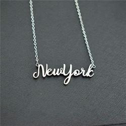 HUTINICE 18k Gold Plated California Necklace, Florida Necklace, New York Necklace, Texas Necklace, Georgia State Necklace Dainty Jewelry