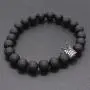POSHFEEL 8mm Natural Stone CZ Micro Pave Crown King Queen Beads His and Hers Couple Bracelet, 7.5'' POSHFEEL 8mm Natural Stone CZ Micro Pave Crown King Queen Beads His and Hers Couple Bracelet, 7.5''