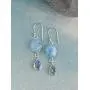 YoTreasure 1.81'' Larimar Blue Topaz Solid 925 Sterling Silver Dangle Earrings YoTreasure 1.81'' Larimar Blue Topaz Solid 925 Sterling Silver Dangle Earrings