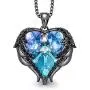 Mothers Day Gifts Heart of Ocean Crystal Angel Wing Love Heart Necklace for Women Jewelry Gifts for Her on Holiday Birthday Gifts for Women Mothers Day Gifts Heart of Ocean Crystal Angel Wing Love Heart Necklace for Women Jewelry Gifts for Her on Holiday Birthday Gifts for Women