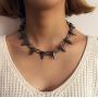 Reaowazo Spike Chokers for Women Girls Choker Goth Necklaces Mens Chain Choker Collar Punk Streetwear Handmade Adjustable Vintage Rivet Jewelry