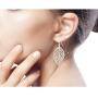 NOVICA .925 Sterling Silver Dangle Earrings Bali Bay Leaf