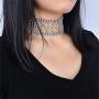 Ingemark SEXY BABE PRINCESS Block Letter Wide Crystal Collar Choker for Women Girls Shiny Rhinestone Multi Layer Necklace